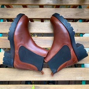Leather Lug Sole Chelsea Boot